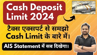 Cash Deposit Limit as per Income Tax 2024  Cash Transaction Limit in Income Tax  Income Tax Notice [upl. by Neibaf]