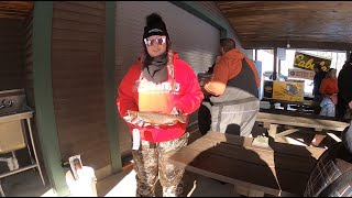 Ice Fishing Brook Trout Southern Maine Lower Range Pond Derby [upl. by Flan]