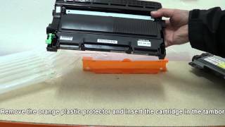 How to install compatible cartridge Tn2010 Tn2220 in a brother Hl2130 HL2132 [upl. by Fidelis]