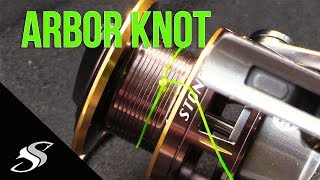 How to Tie Line to Reel Spool  Arbor Knot Tutorial [upl. by Trellas582]