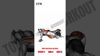 wide hand push up chest  best workout for chest [upl. by Areikahs]