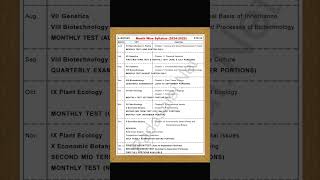 TN 12th botany month wise syllabus 20242025 [upl. by Lippold]