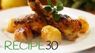 Greek Chicken with Lemon Garlic and Potatoes [upl. by Nebur]