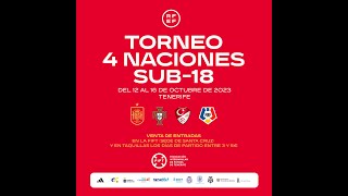 PARTIDO 1 TURQUIA vs ESPAÑA  TORNEO 4 NACIONES SUB18 TENERIFE 2023 [upl. by Notnad]