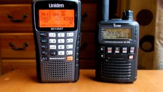 Uniden BC125AT vs Icom ICR6 [upl. by Bornstein69]