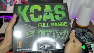 Unboxing Fonte Gamer ATX KCAS 600W 80 Plus Bronze Aerocool [upl. by Colner545]