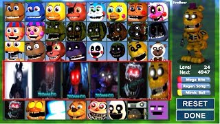 The Joy of Creation Animatronics in Fnaf World Mod Fnaf Ignited Fredbear [upl. by Tessa]