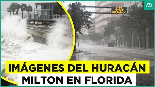 Potente Huracán Milton toca tierra Los registros de su llegada a Florida [upl. by Cynthea]