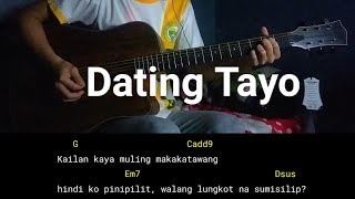 Dating Tayo  Tj Monterde Acoustic guitar chords Tutorial [upl. by Aihsak]