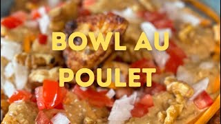 RECETTE DE BOWL AU POULET PRÊT EN 10 MIN SEULEMENT [upl. by Nuhs]