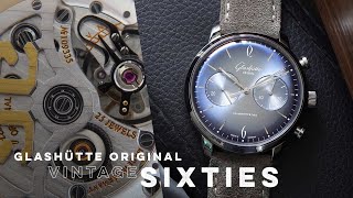 德製工藝格拉蘇蒂原創2020限定色冰川藍Sixties系列腕錶1960GLASHÜTTE ORIGINAL4K看細節 [upl. by Anitsrik]