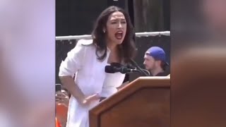 ‘Is she ok’ AOC loses it at Bronx rally [upl. by Aurelius]