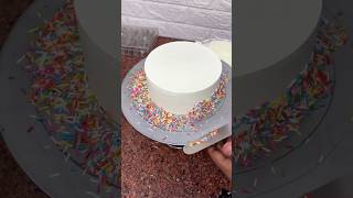 Choco Vanilla Cake Decoration cake vanillacakedesign cakedecorating cakedesign vanillacake [upl. by Gerome]