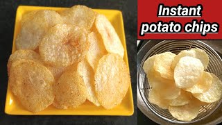 Instant potato chipsआलू के चिप्सpotato wafershow to make instant potato chips [upl. by Ahtrim297]