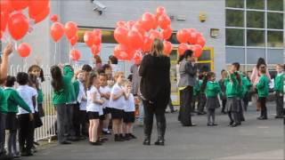 Balloon release at Priestley Smith Primary School Great Barr [upl. by Aicilaf]