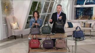 orYANY Pebble Leather Satchel  Alexis on QVC [upl. by Eiramalegna452]