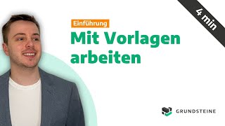 Mit Projektvorlagen arbeiten  Grundsteine Software SoFängstDuAn [upl. by Okiman]