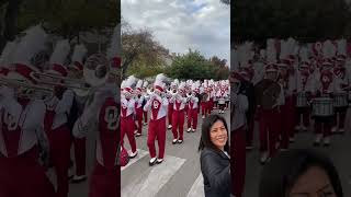 Pride of Oklahoma Band Parade into Stadium Boomer Sooner [upl. by Cobbie]