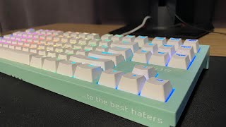 Hator Skyfall TKL Pro Mint Kailh Box Redin stock  Typing Test [upl. by Initof857]