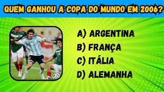 O QUE VOCÊ SABE SOBRE AS COPAS DO MUNDO TESTE SEUS CONHECIMENTOS QUIZ DE FUTEBOL [upl. by Annenn666]