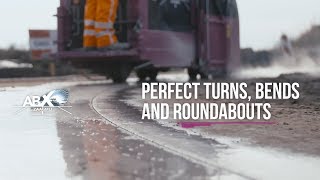 Cutting perfect roundabouts and turns in a concrete or asphalt road  ABX Zaagmij [upl. by Estas]