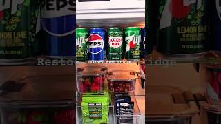 Mini Fridge restock restock  ASMR restocking satisfying asmr [upl. by Dilks205]