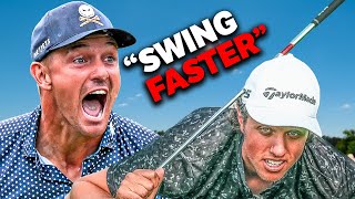 Bryson DeChambeau Teaches Me to Swing Faster [upl. by Lekcim784]