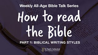 How to Read the Bible Biblical Writing Styles [upl. by Lubet578]