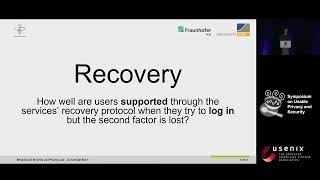 SOUPS 2023  Adventures in Recovery Land Testing the Account Recovery of Popular Websites [upl. by Yetnom580]