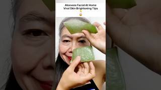 😱Viral Aloevera Facial At Home In 5minutesGet Younger amp Wrinkles Free Skin facial beauty shorts [upl. by Nylhtak]