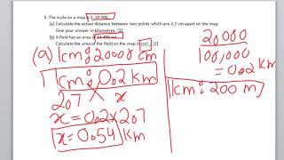 IGCSE Math 0580 Topic 950  Map Scales Worksheet in description [upl. by Farwell]