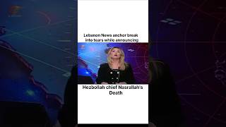 Lebanon news anchor breaks into tears while announcing Hezbollah chief Nasrallahs death [upl. by Eiclek]