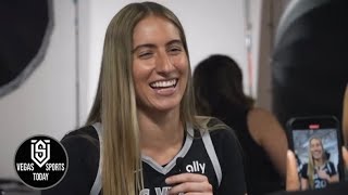 LAS VEGAS ACES MEDIA DAY WITH A’JA WILSON KELSEY PLUM amp KATE MARTIN [upl. by Thisbe]