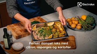 Opskrifter til dampovne — Perfekt dampet laks med citron asparges og kartofler  Electorlux [upl. by Aglo]