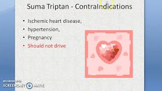 Pharmacology 177 c Anti Migraine Drugs Treatment SumaTriptan Rizatriptan compare with Ergotamine [upl. by Gratianna]