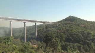 Best ever Location of Marusagar Express flying over Panval Viaduct Ratnagiri Konkan Railway [upl. by Llednav868]