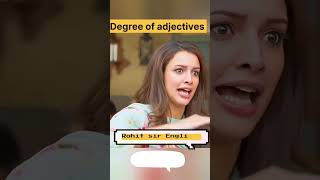 Degree of Adjectives  English Grammar ssccgl englishgrammar rohitsirenglish adjectives [upl. by Daberath658]