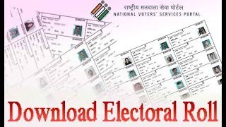 Download Electoral PDF Roll for all over INDIA [upl. by Irot]