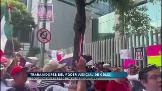 Trabajadores del Poder Judicial de CDMX declaran inhábiles del 16 al 18 de octubre [upl. by Claresta]