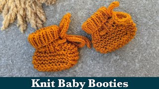 Knit Newborn Baby Booties  Knit Newborn Baby Socks [upl. by Naryk]