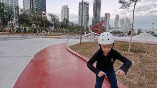 Gideon Goh rollerblading at newly opened Gurney Wharf Gurney Bay Penang [upl. by Aowda]