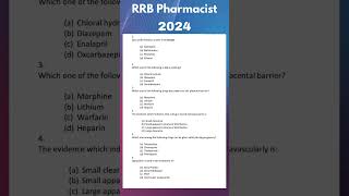 RRB Pharmacist 2024 Railway Pharmacist mcq 2024  Railway Pharmacist 2024 [upl. by Bergerac]