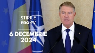 Știrile PRO TV  6 Decembrie 2024 [upl. by Htenywg109]