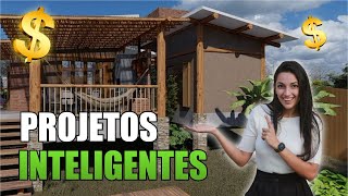 3 PROJETOS DE CASAS SIMPLES MODERNAS SUSTENTÁVEIS E ECONOMICAS [upl. by Ariahs]