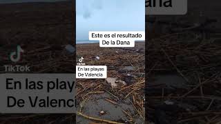 Estado de las playas de Valencia despues del paso de la dana Pinedo Cullera Tavernes Sueca [upl. by Aehsa]