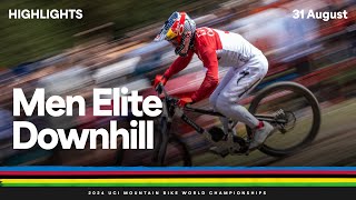 Men Elite Downhill Highlights  2024 UCI Mountain Bike World Championships [upl. by Hatokad]