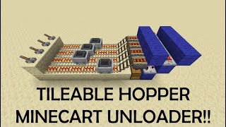 Tileable Hopper Minecart Unloader  119 Compatible SEE PINNED [upl. by Timmy]