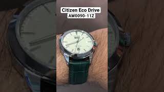 Citizen Eco Drive Mens Black Leather Strap Watch  AW009011Z [upl. by Suivat]