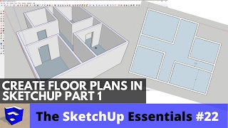 Creating 3D Floor Plans in SketchUp Part 1  The SketchUp Essentials 22 [upl. by Lrak]