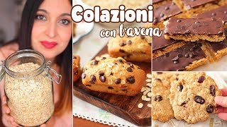 3 COLAZIONI LEGGERE e FACILI con i FIOCCHI DAVENA  Mini plumcake Biscotti e Barrette [upl. by Adiol]